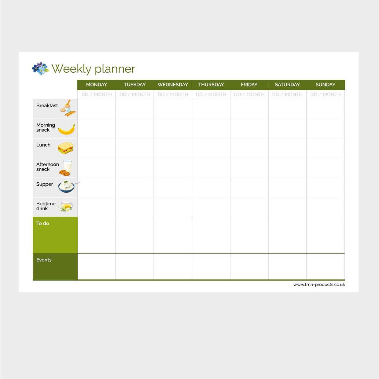 Weekly planner (digital download)